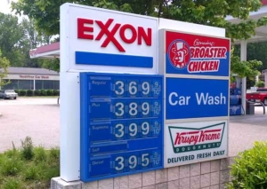 Exxon Broaster Chicken Signage