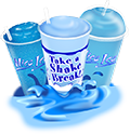 Flavorburst slush shake Blue Goo