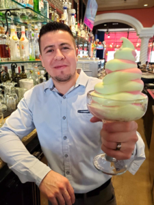 Soft Serve Margarita Ice Cream Cone Made With a Taylor Soft Serve Ice Cream Machines