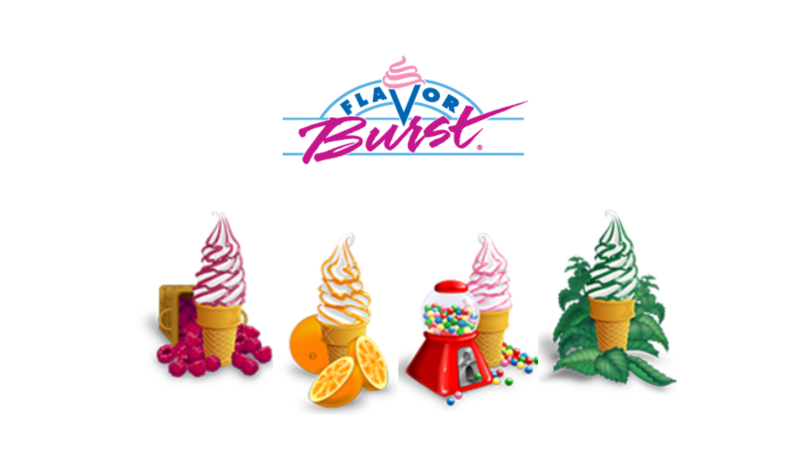 Soft Serve Flavors are Available with Flavor Burst